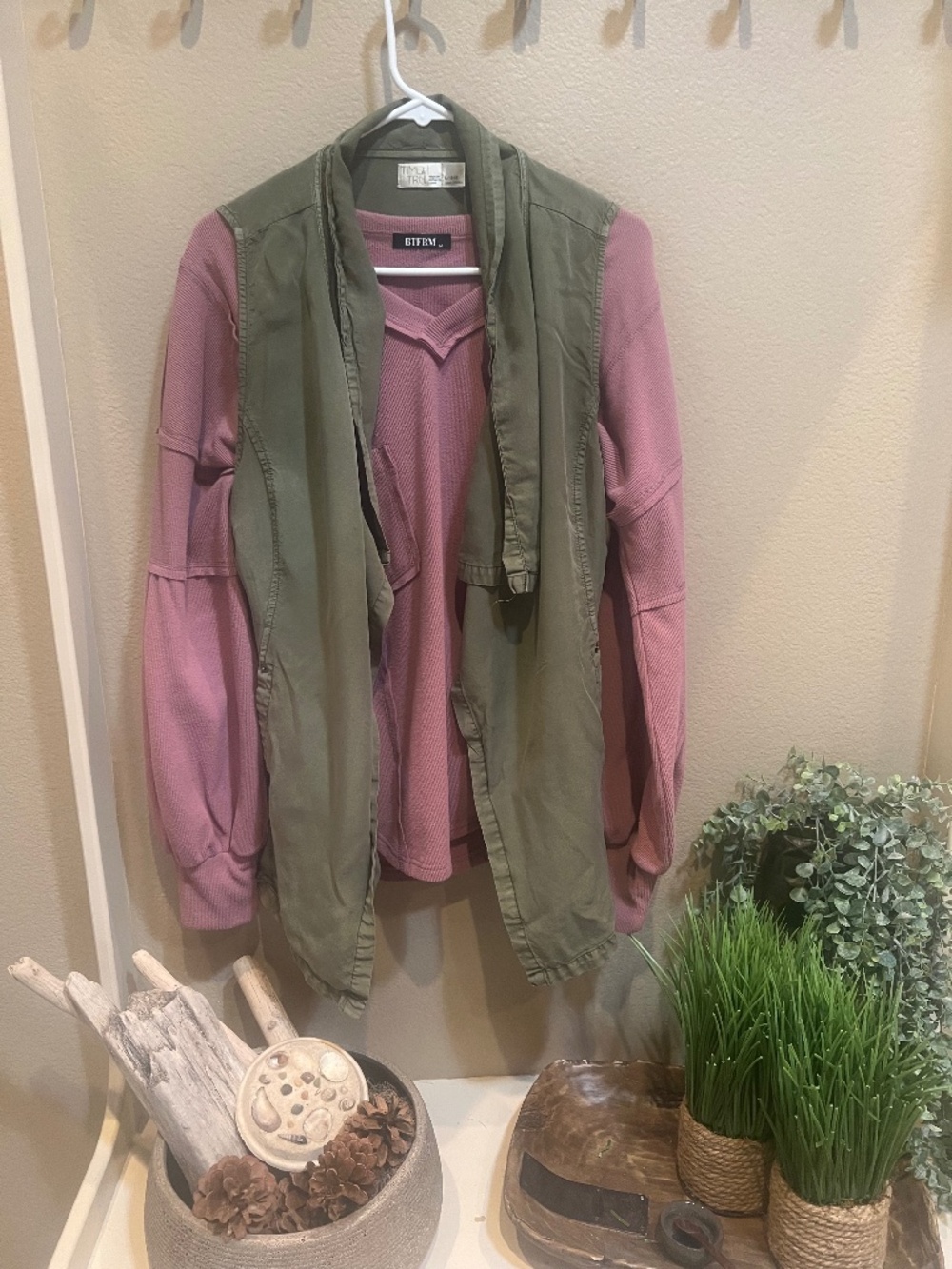 Dusty pink cotton Boho top